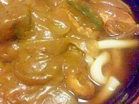 残り物のカレーで作るカレーうどん